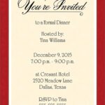 Dinner Party Invitations Templates