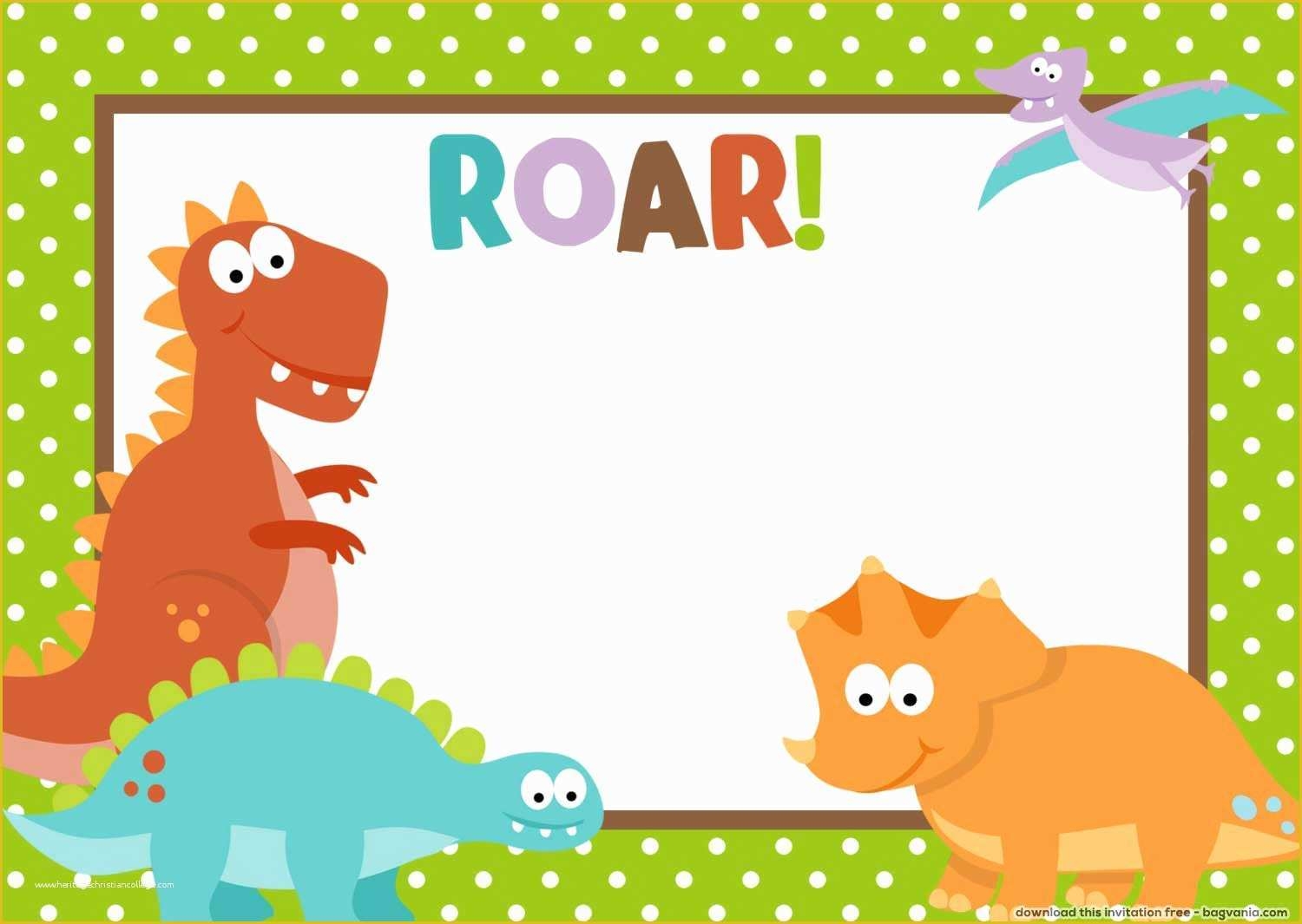 Dinosaur Birthday Invitation Template Free Of Boys Dinosaur Theme