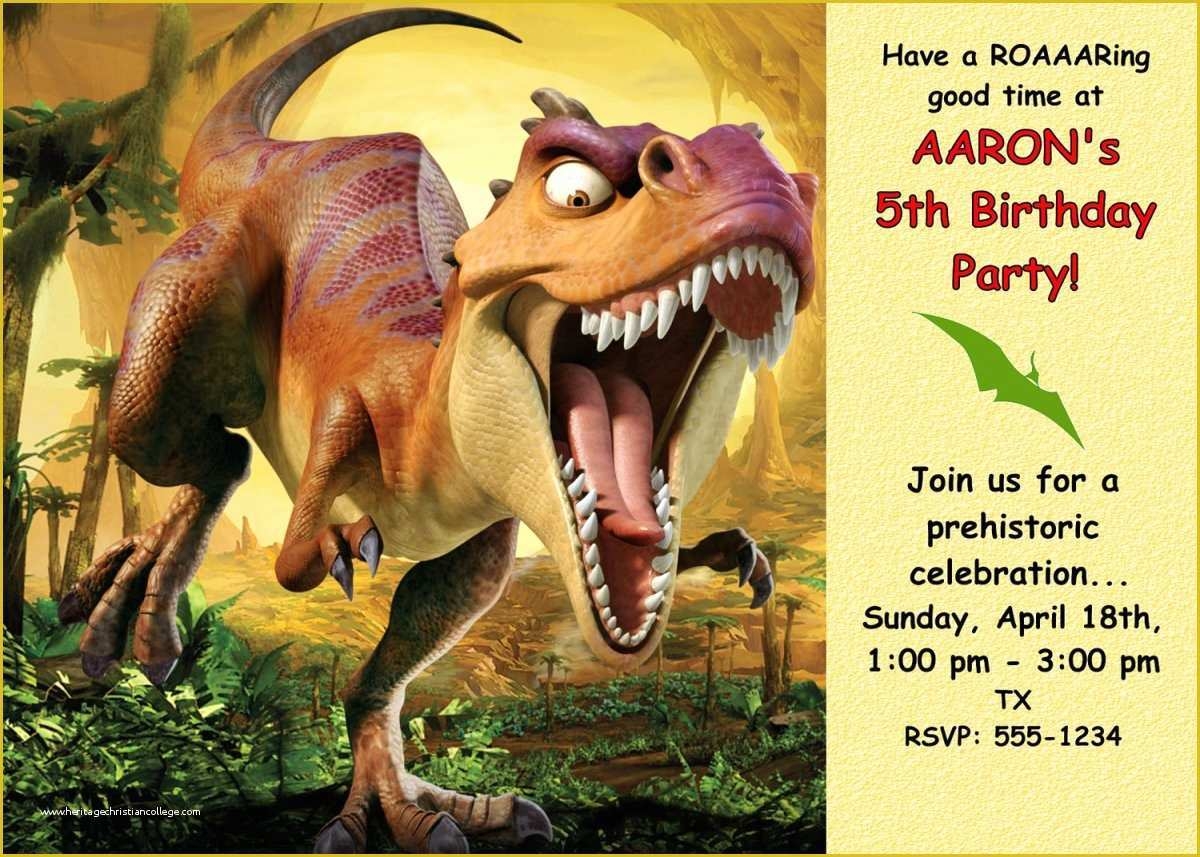 dinosaur template invitation