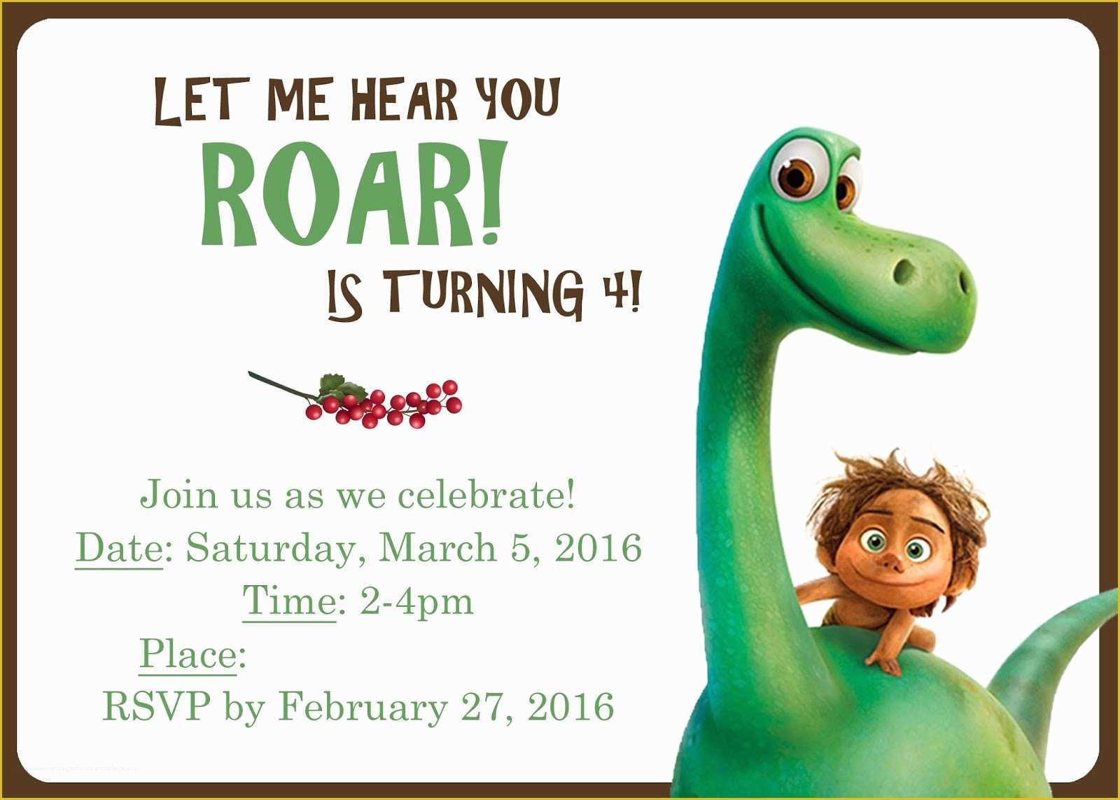 Dinosaur Birthday Invitation Template Free Of Mom S Tot School The Good 