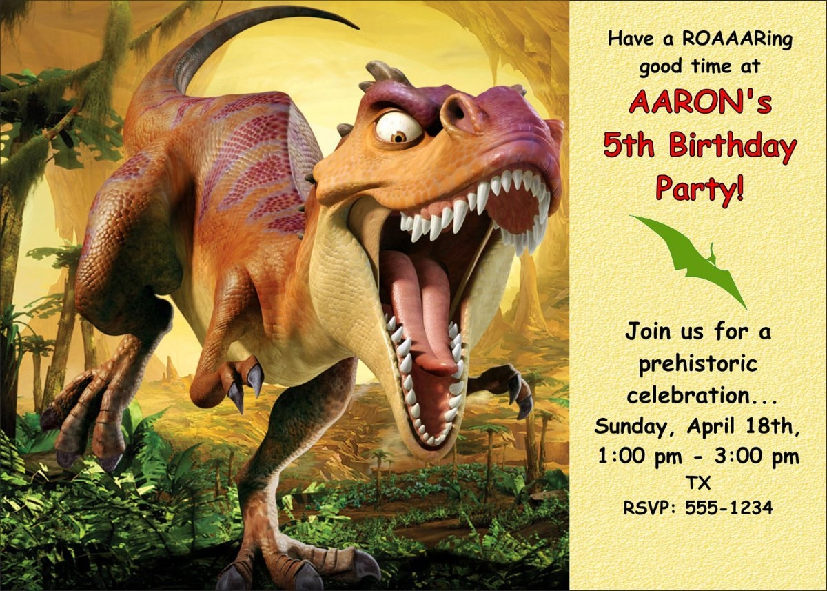 dinosaur party invitation template free