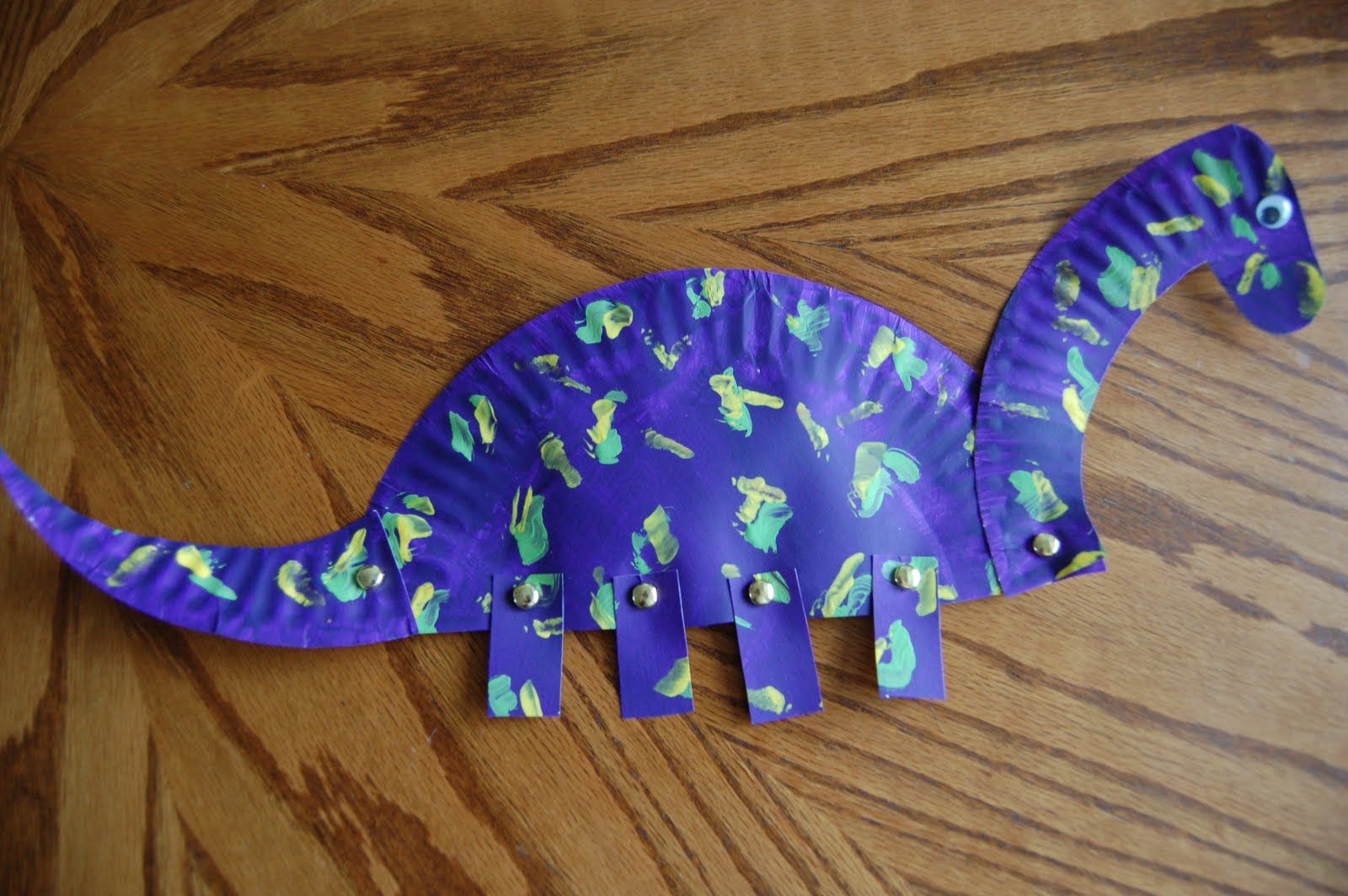 printable dinosaur paper plate craft template