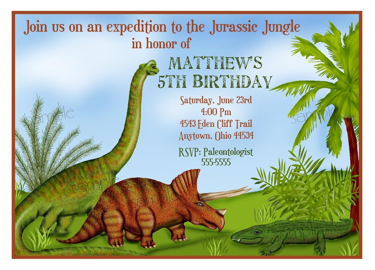 Dinosaur Party Invitations Invitation Design Blog
