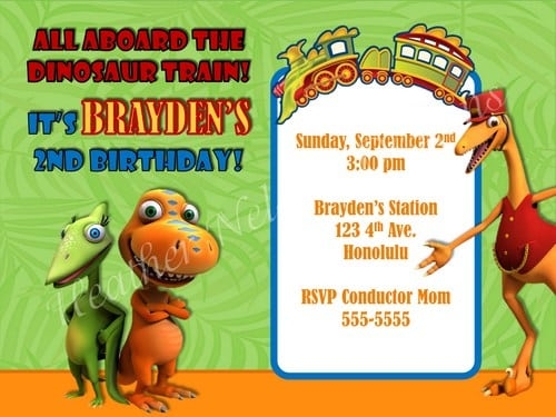 Dinosaur Train Invitation Template
