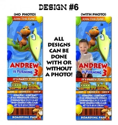 dinosaur train invitation template