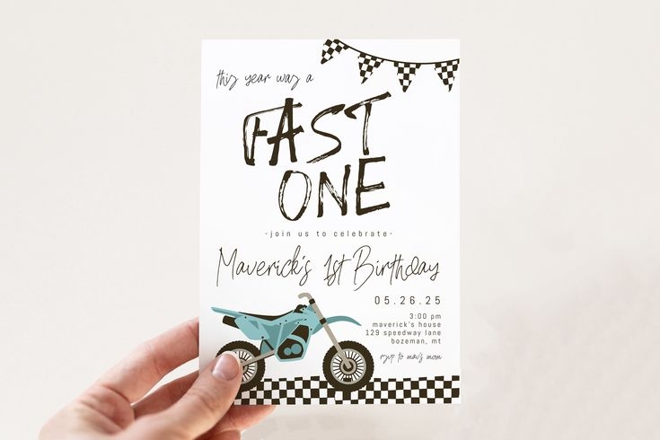 dirt bike invitation template free