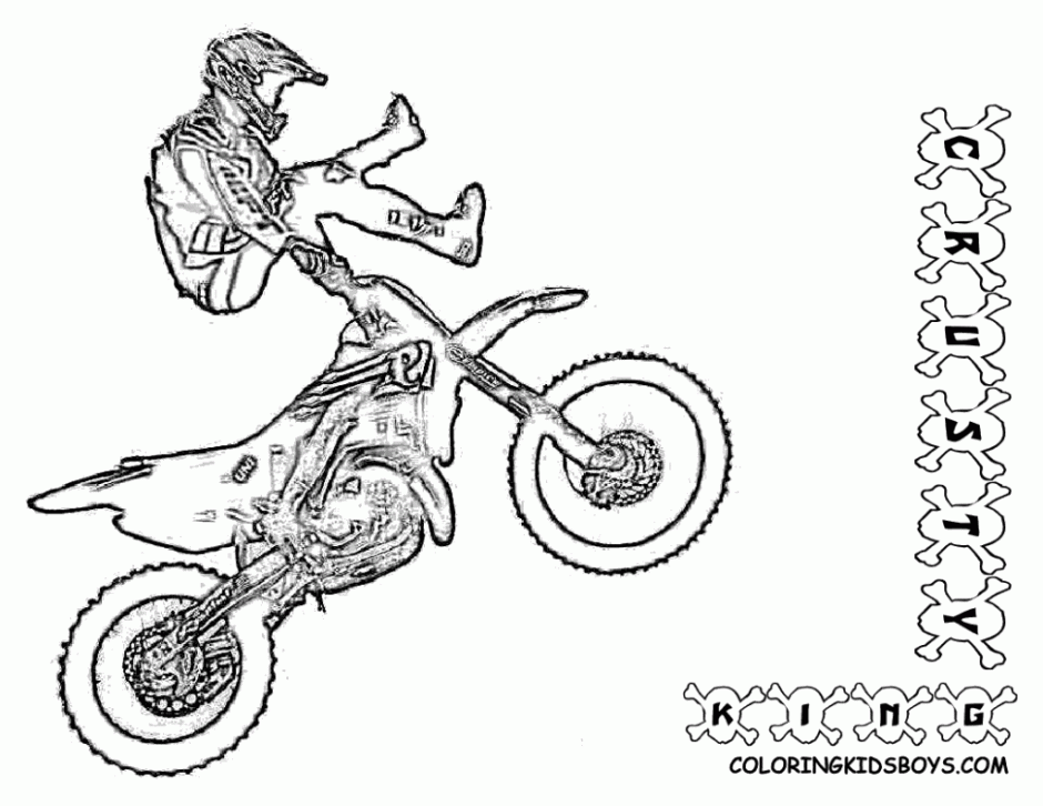 Dirt Bike Coloring Pages For Kids Coloring Home
