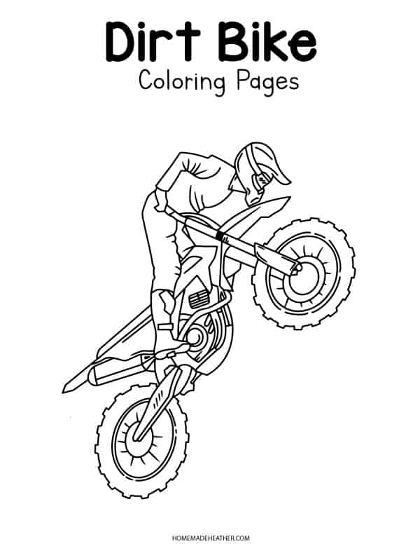 Dirt Biking Coloring Pages Homemade Heather