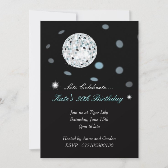 Disco Ball Party Invitation Template Votebryanroach