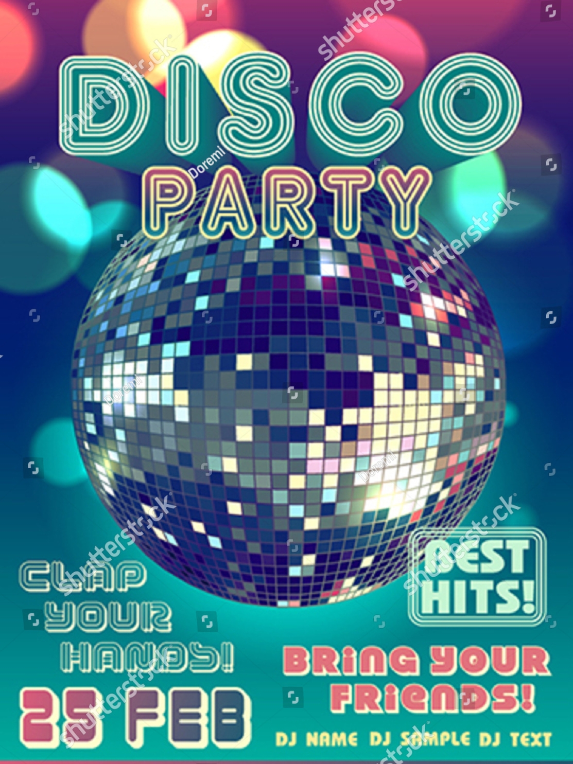 disco party invite template free
