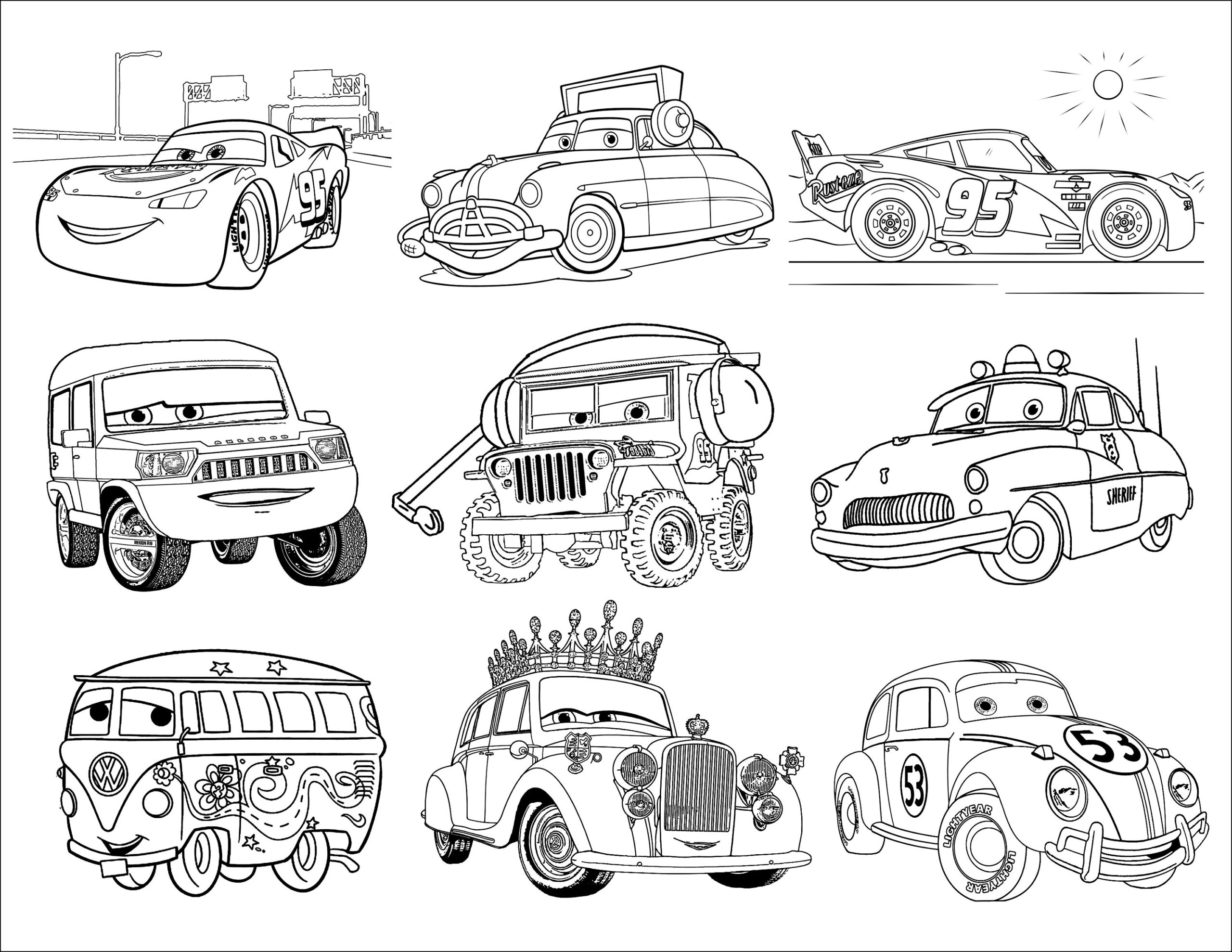 Disney Cars Coloring Pages Printable Disney Cars Coloring Pages The 