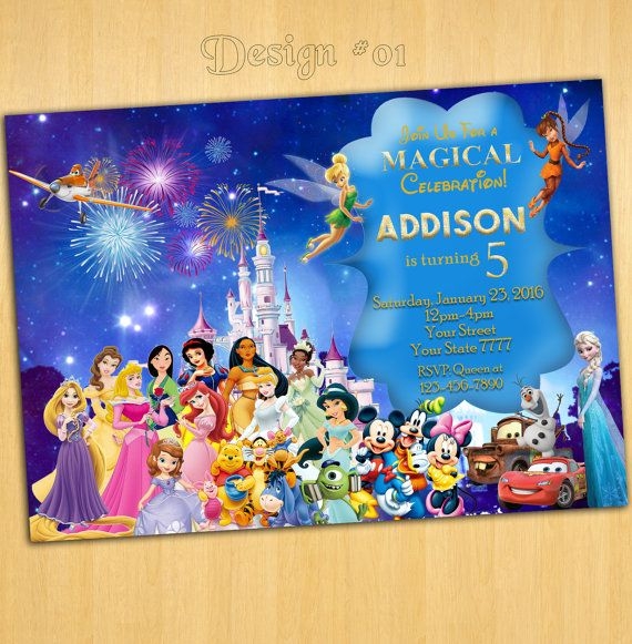 Disney Castle Invitation Disney Castle By PrintableSolution Disney 