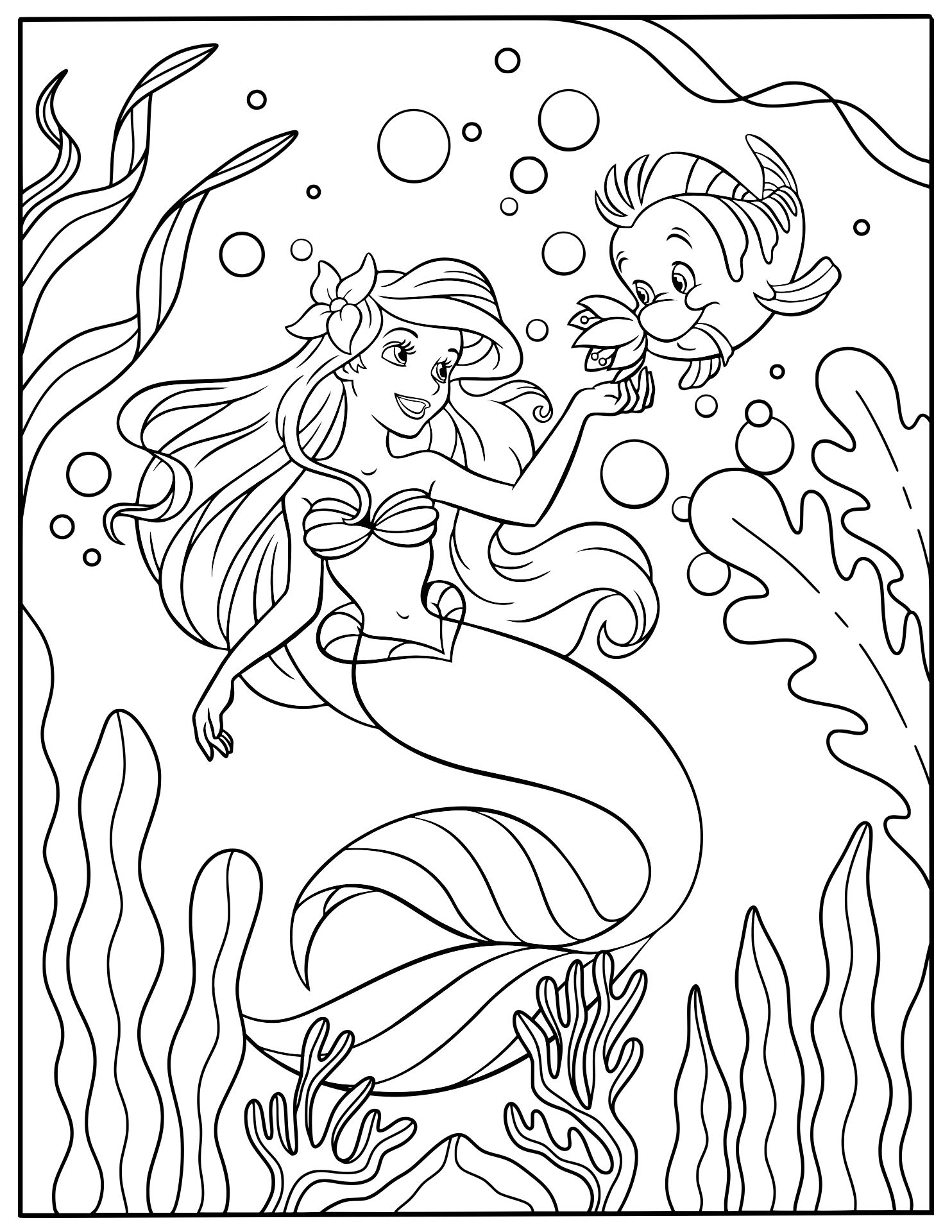 Disney Princess Ariel Coloring Pages