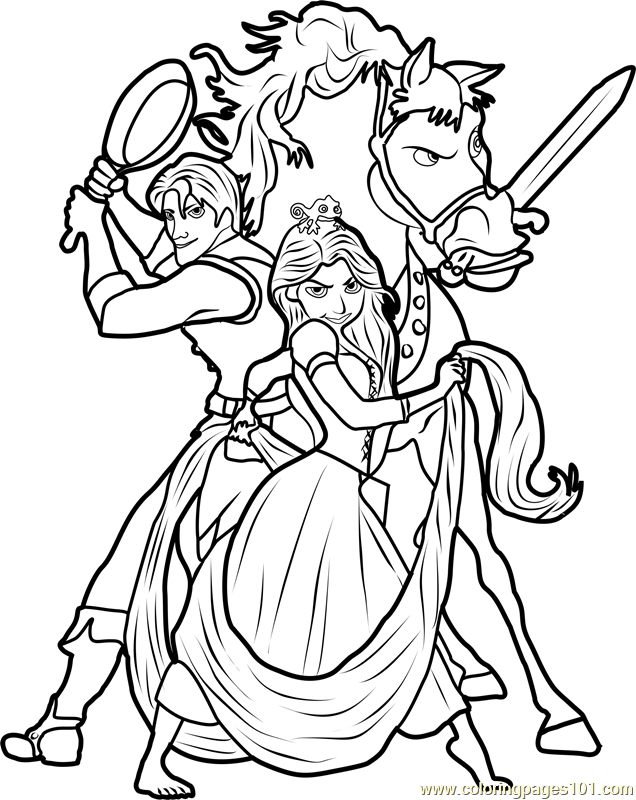 Disney Tangled Coloring Page For Kids Free Tangled Printable Coloring 