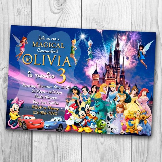 Disney World Invitation Templates