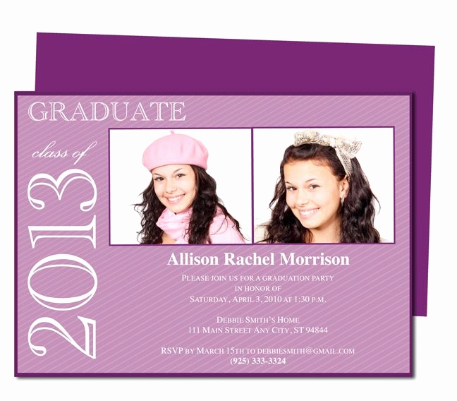 Diy Graduation Invitation Templates Free Inspirational 46 Best 