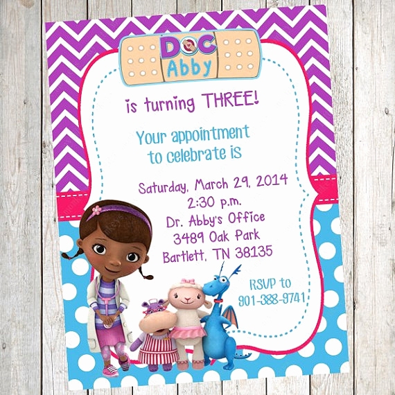 doc mcstuffins birthday invitation template