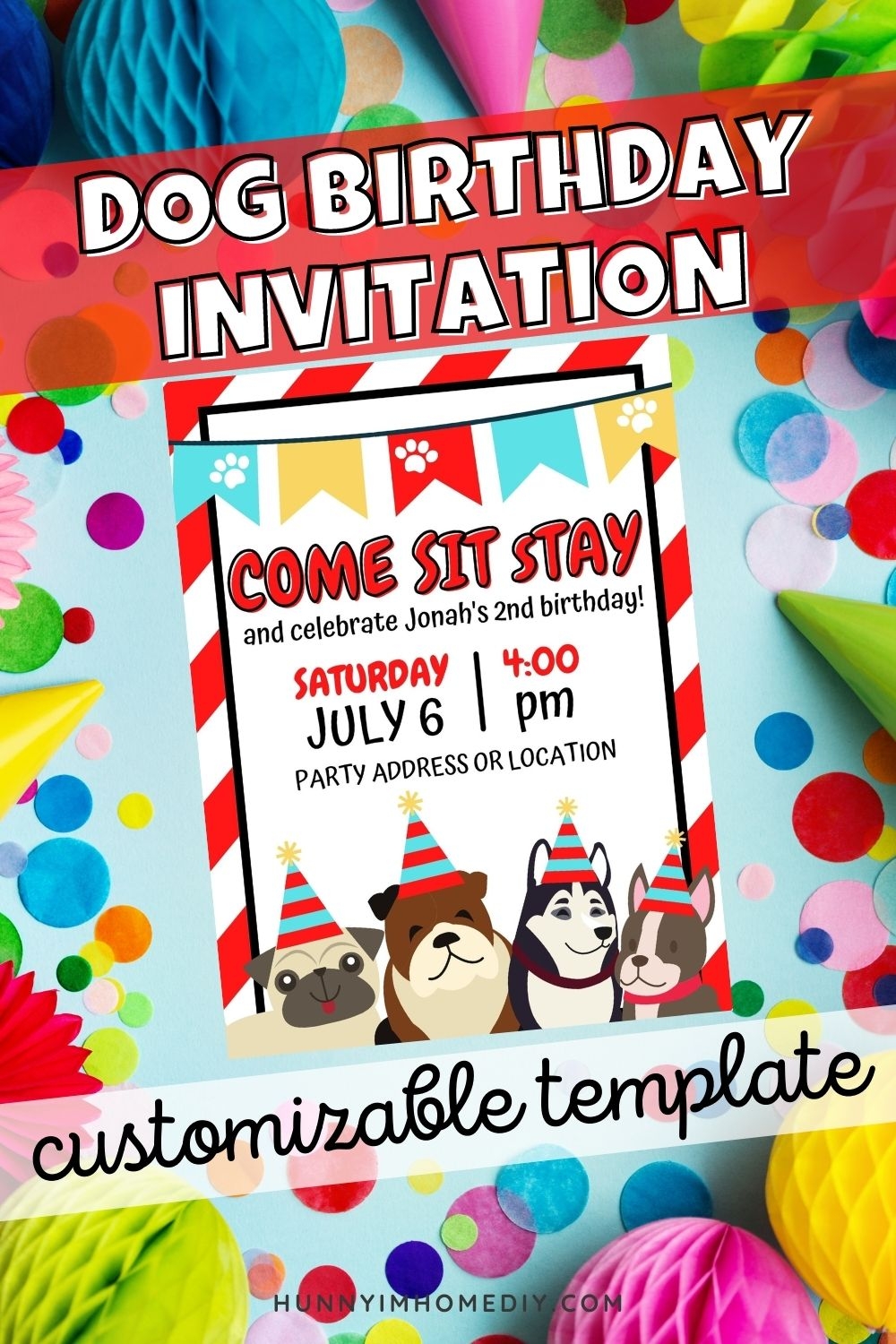Dog Birthday Party Invitation Template For Your Next Birthday Party