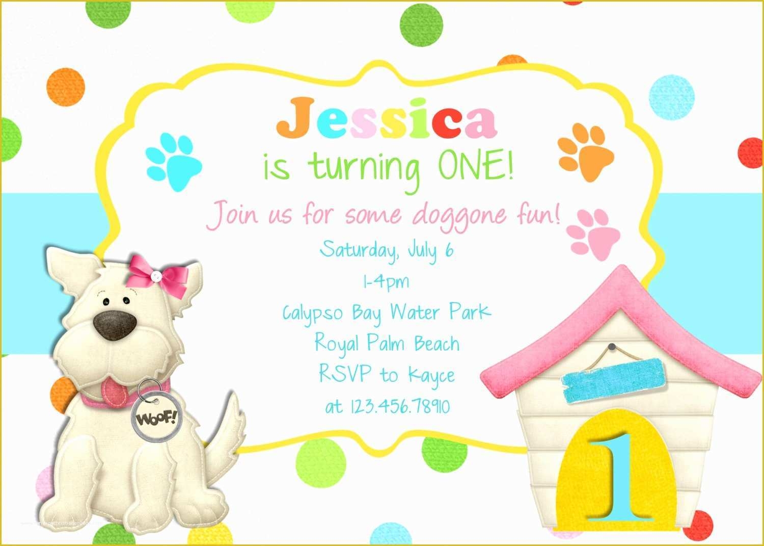 Dog Birthday Party Invitations Templates Free Of Party Invitation