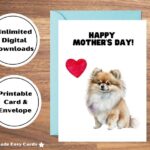 Dog Mothers Day Dog Mothers Day Card Mothers Day Card Printable
