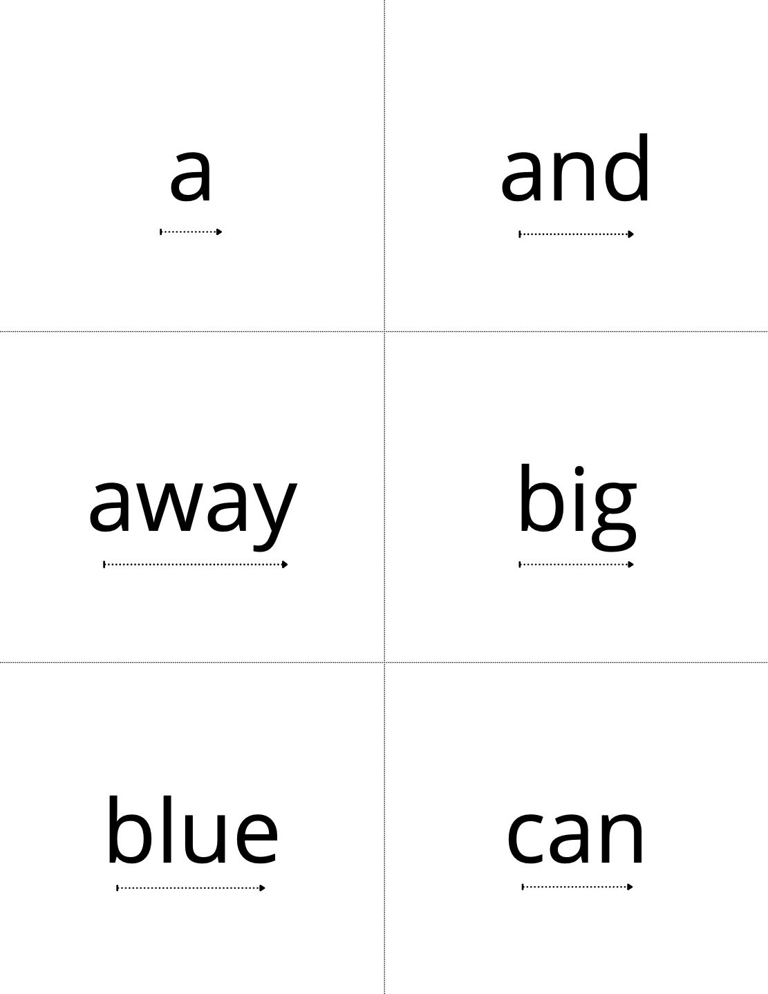 Dolch Sight Word Flash Cards Dolch Words