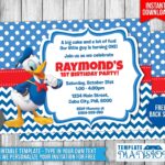 Donald Duck Birthday Invitation Template 1 By Templatemansion On