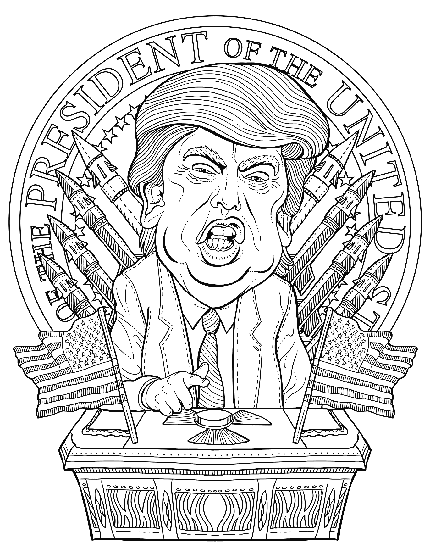 Donald Trump Coloring Page Free Printable Coloring Pages