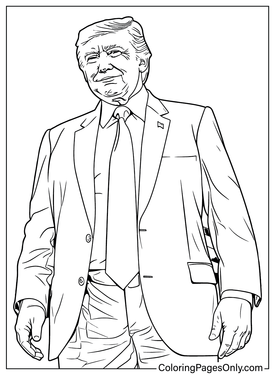 Trump Coloring Page