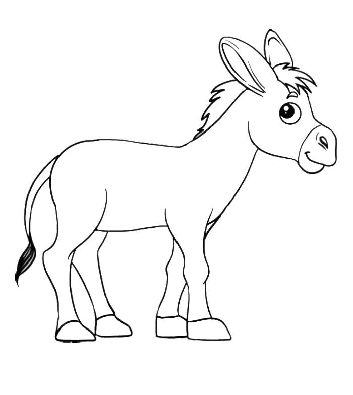 Donkey Coloring Pages Free Printable PDF 
