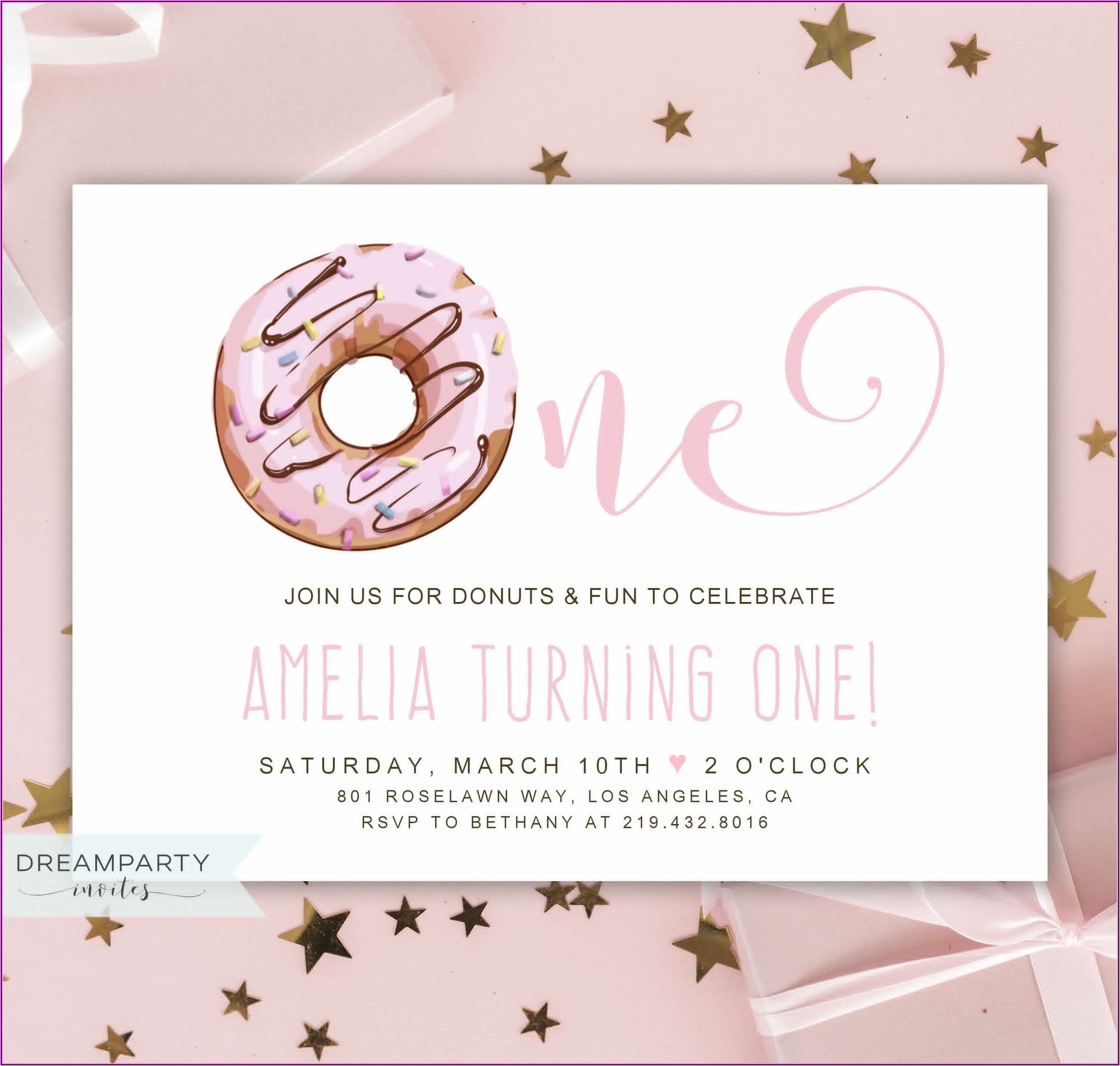 Donut Grow Up Invitation Template Free Invitations Resume Examples