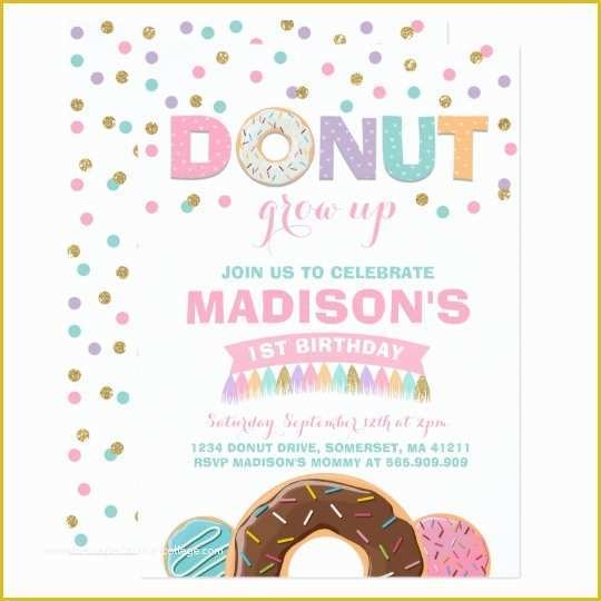 Donut Invitation Template Free Of Donut Birthday Invitation Donut Grow 