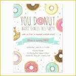 Donut Invitation Template Free Of Donut Birthday Party Invitation Donut