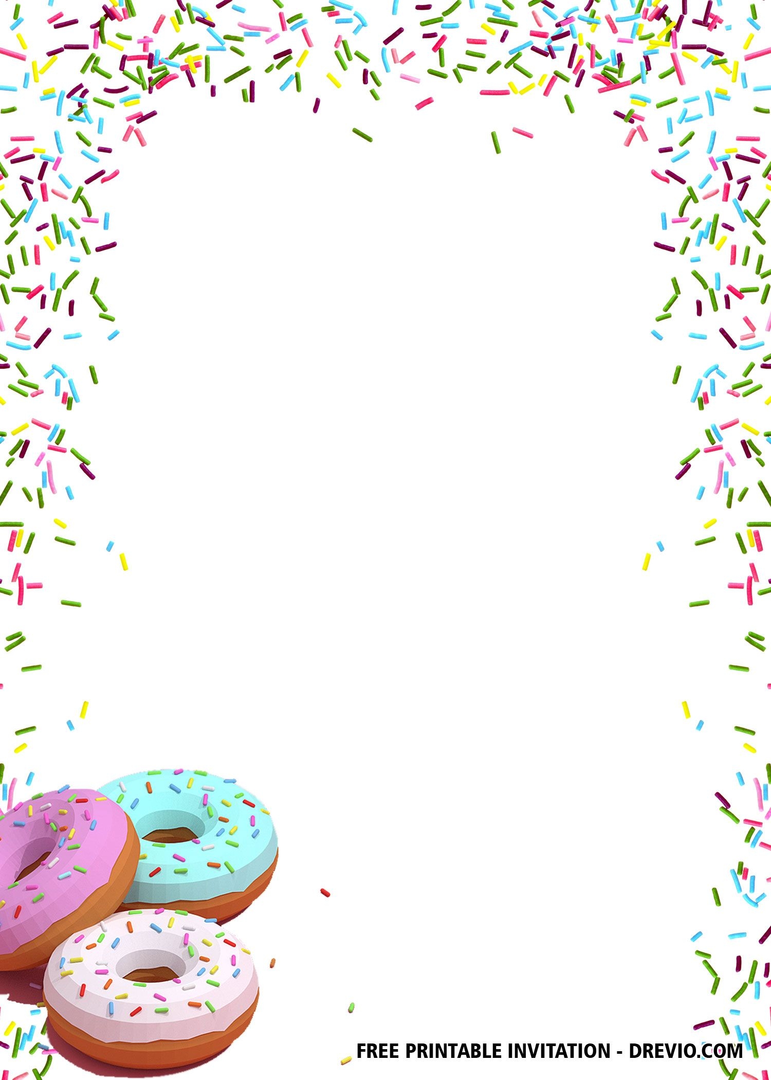 Donut Party Invitation Template Free Invitationpiper78