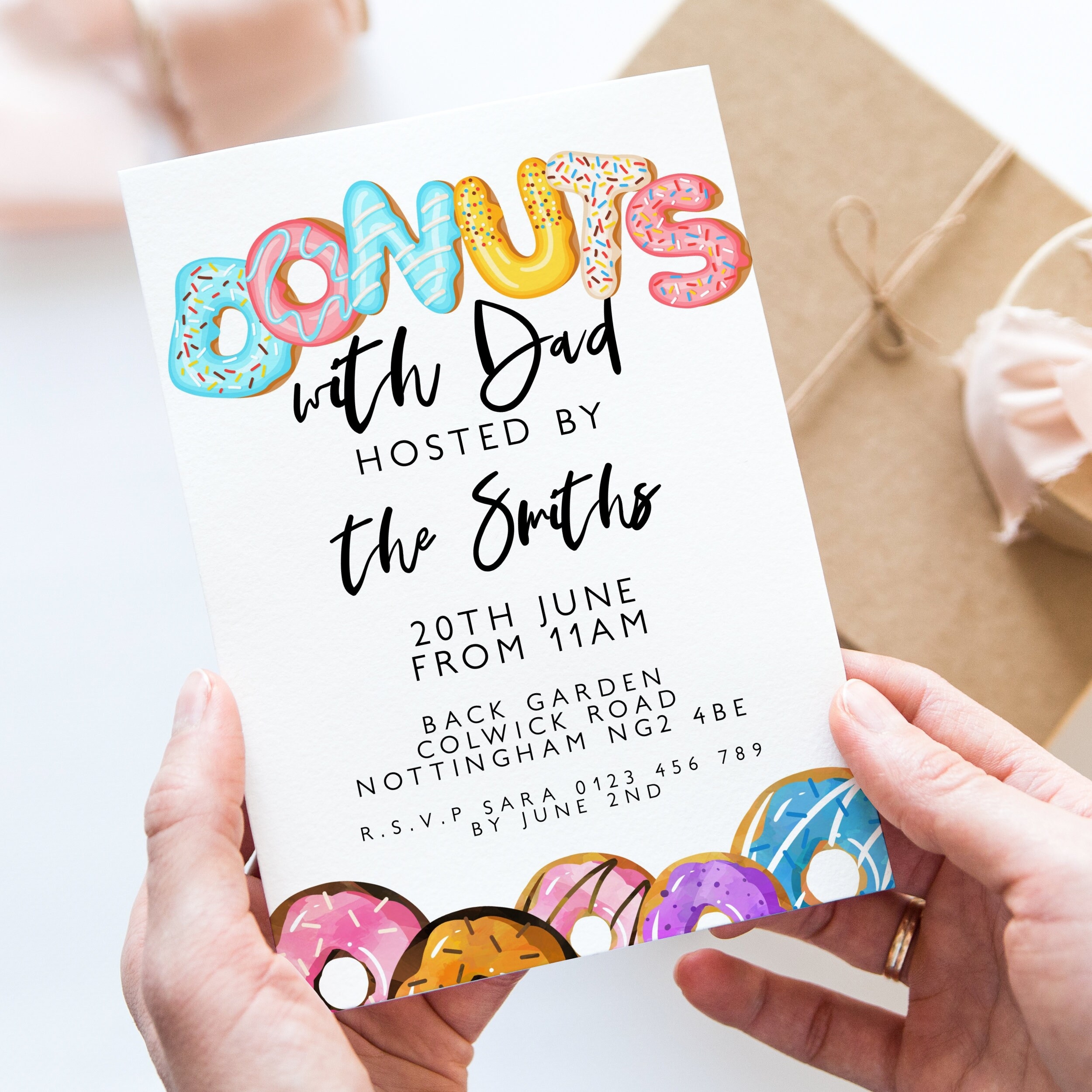 donuts with dad invitation template