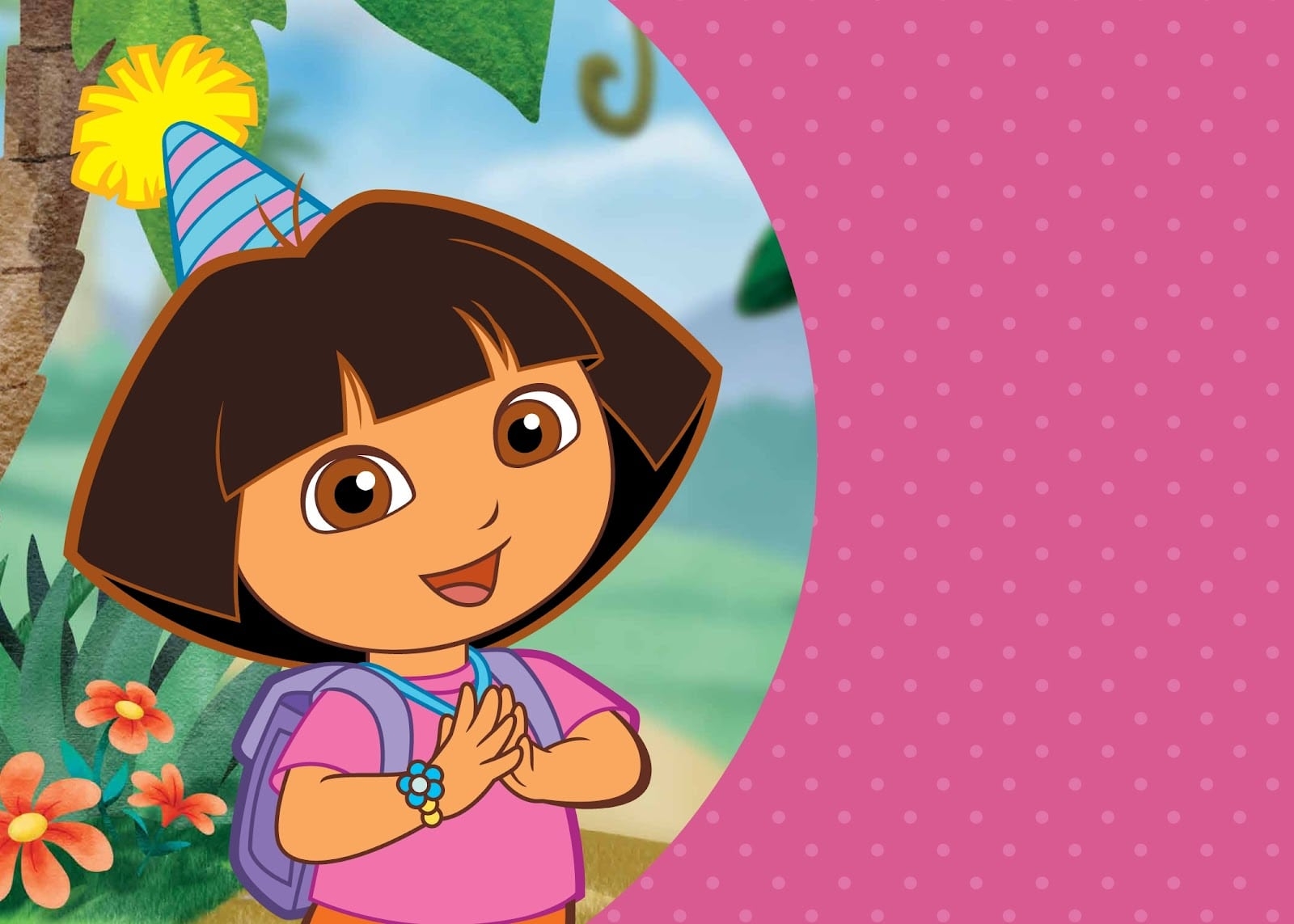 Dora Explorer Invitation Template