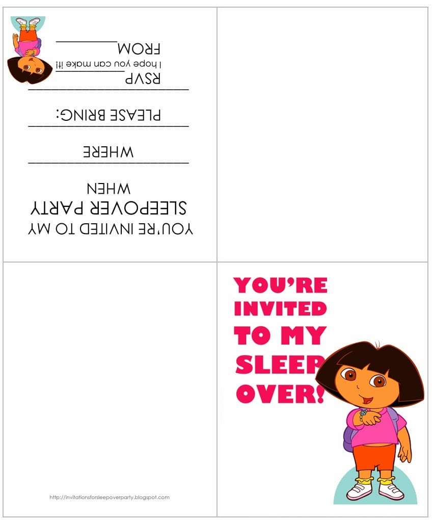 Dora Invitation Template Free