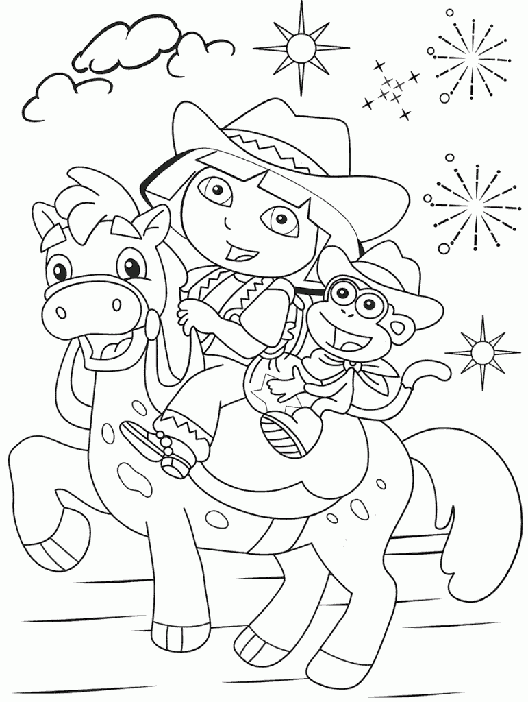 Dora Coloring Page