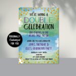 Double Celebration Invitation For Birthday Party Dual Party Invitation
