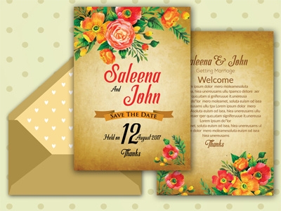 Double Sided Invitation Card Template By Designhub For Aliseemianum On