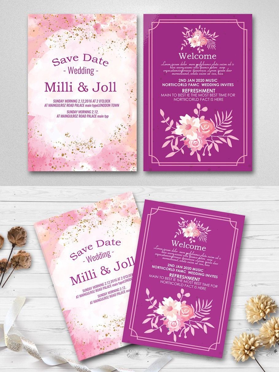 Double Sided Wedding Invitation Templates Printable Word Searches