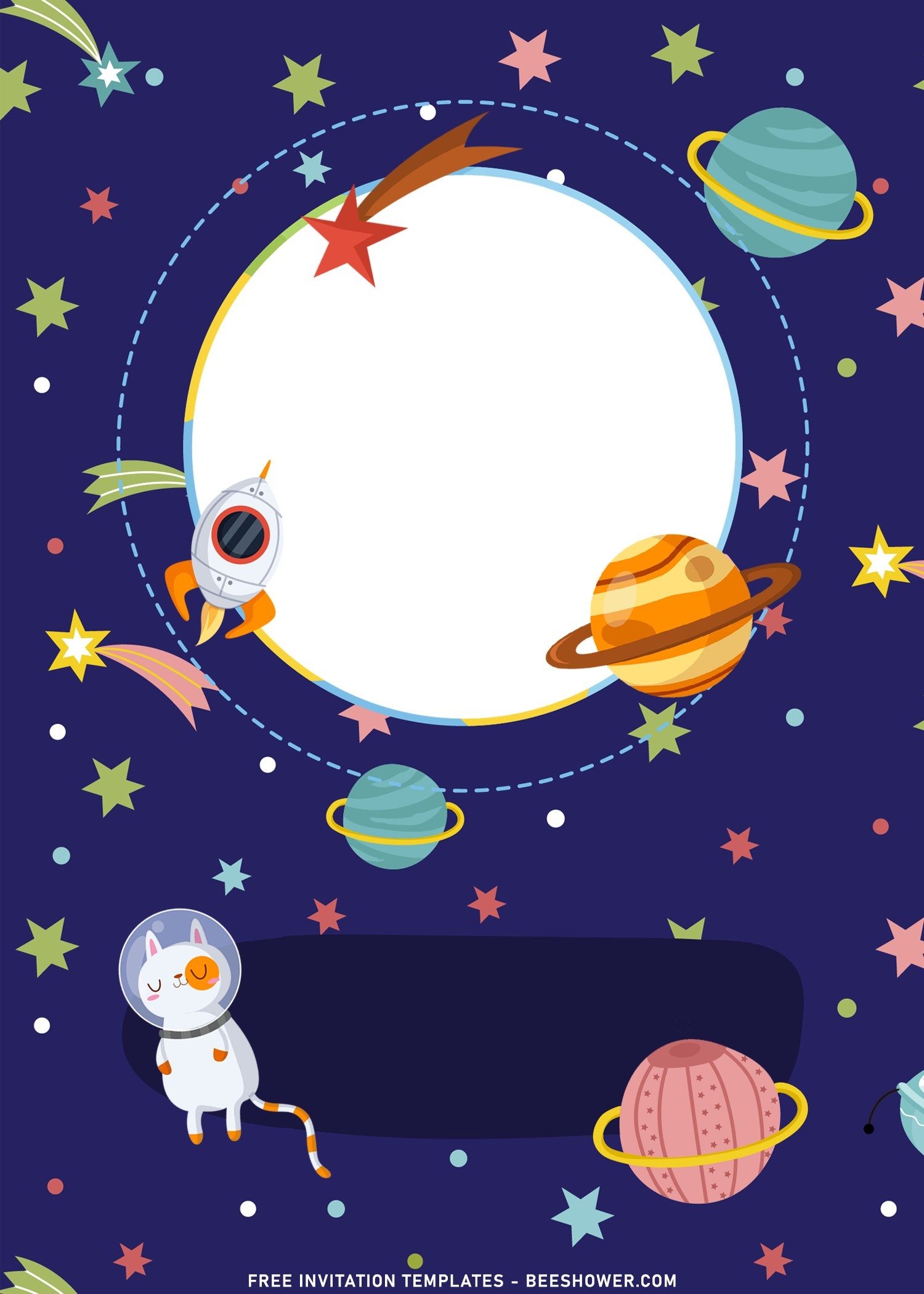 Download 7 Cool Space Themed Birthday Invitation Templates For Your 