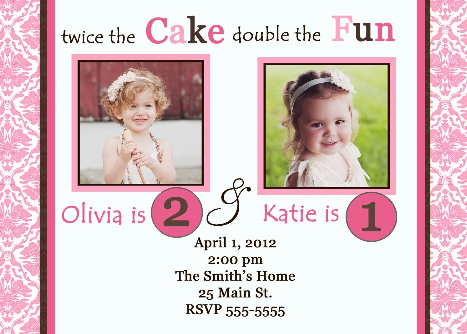 combined birthday invitation template