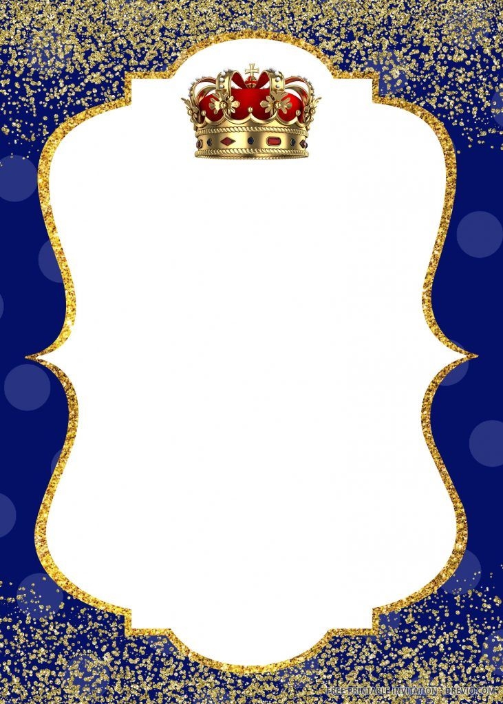 Download Free Printable Crown Prince Invitation Templates FREE 