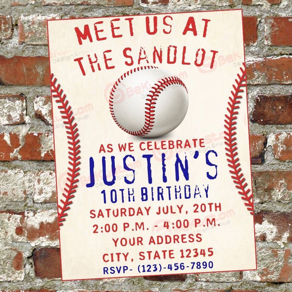 Downloadable Baseball Invitation Template Free
