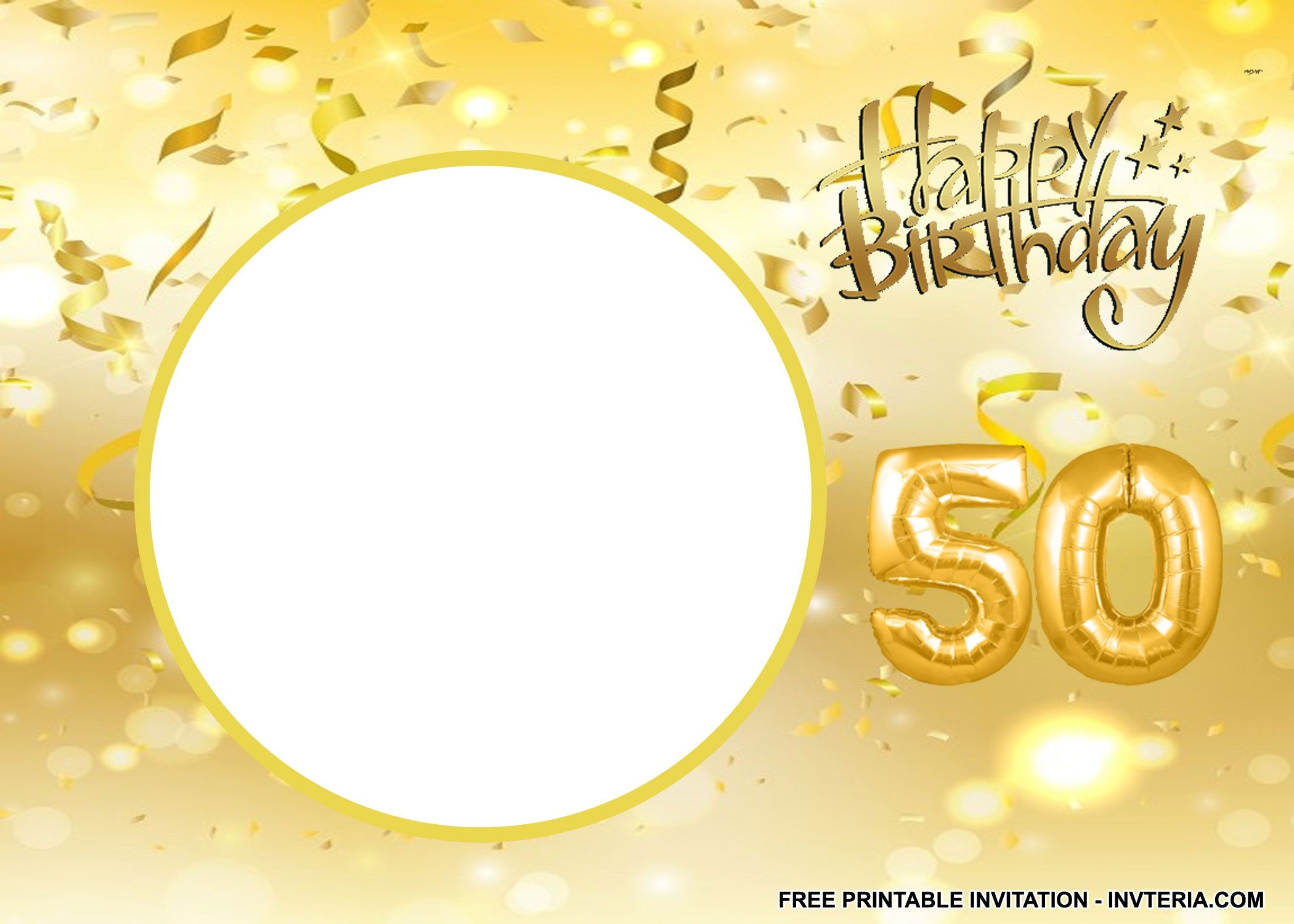 Downloadable Editable 50Th Birthday Invitation Templates Free