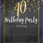 Downloadable Editable Free 40th Birthday Invitations Templates