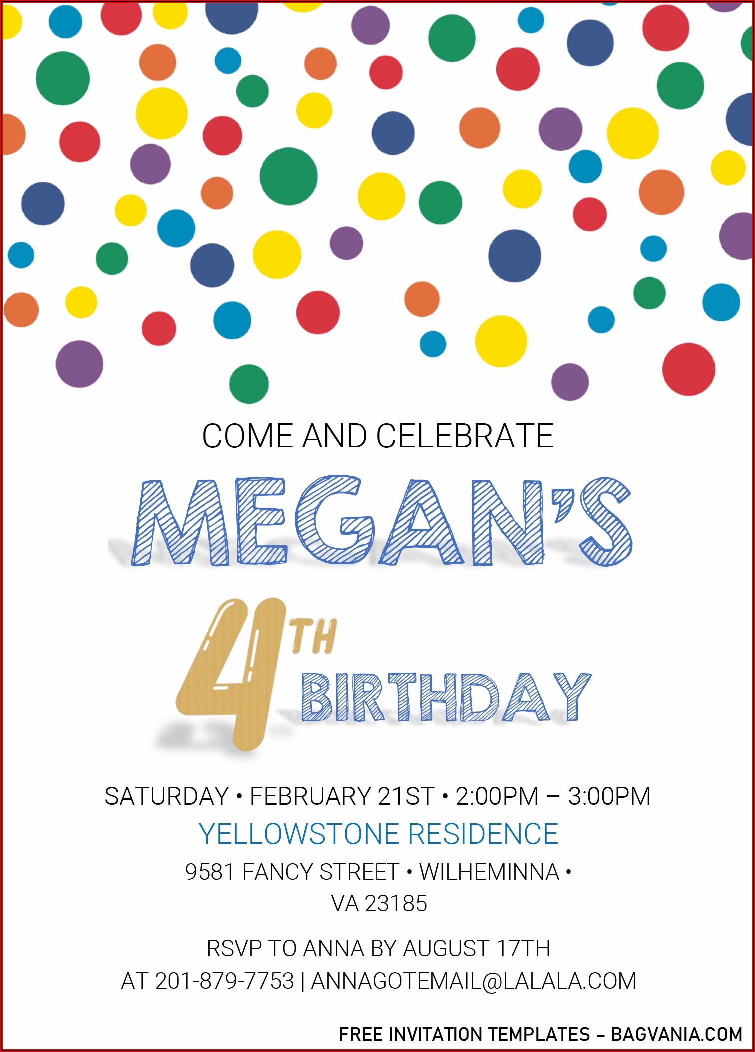 Downloadable Editable Free 40th Birthday Invitations Templates 