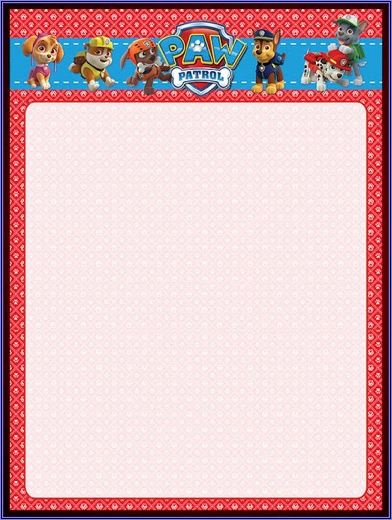 customizable downloadable paw patrol invitation template