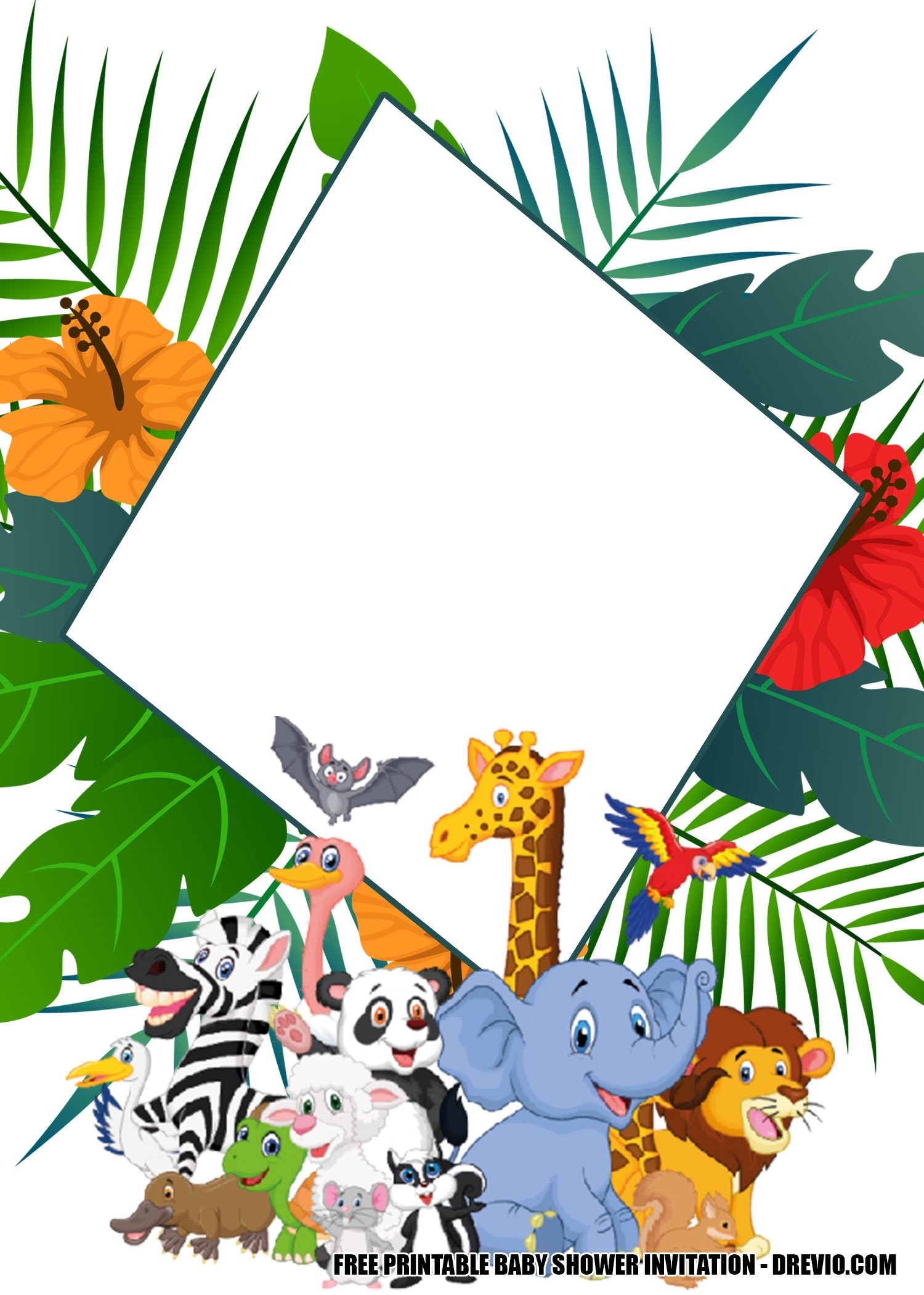 downloadable free printable blank safari invitation template