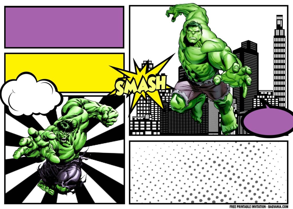 Downloadable Hulk Invitation Template Free